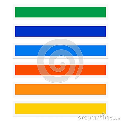 Button / banner rectangles with color combination. Navigation Vector Illustration