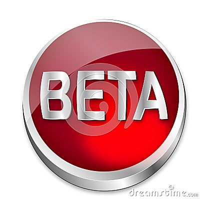 Button Beta Status Stock Photo