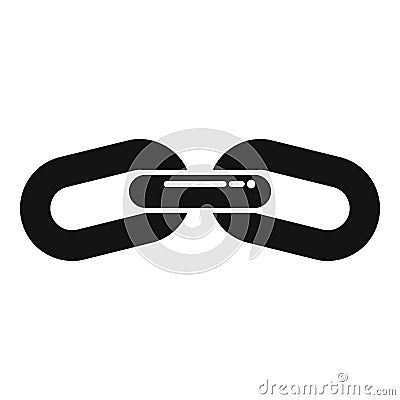 Button chain icon simple vector. Link web Vector Illustration