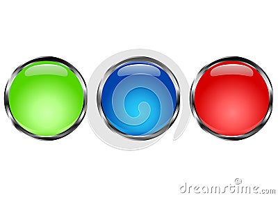 Button circle Vector Illustration