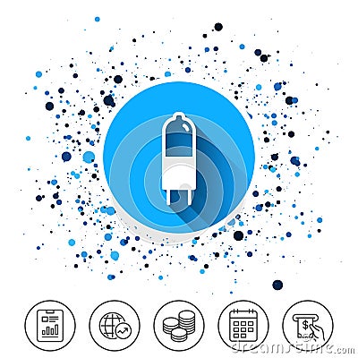 Light bulb icon. Lamp G4 socket symbol. Vector Illustration