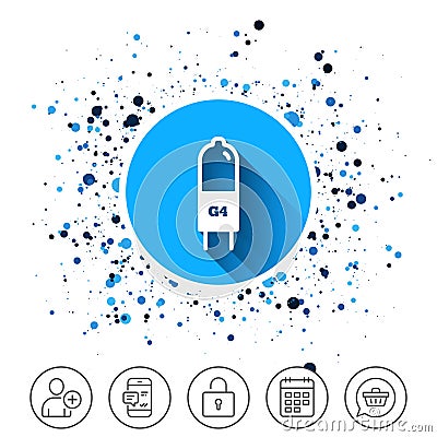 Light bulb icon. Lamp G4 socket symbol. Vector Illustration