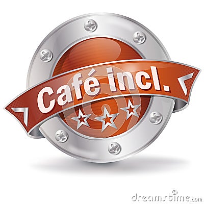 Button coffee included Vector Illustration