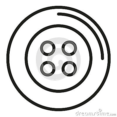 Button craft icon outline vector. Fashion design Vector Illustration