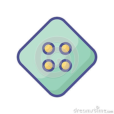 Button fill inside vector icon which can easily modify or edit Vector Illustration