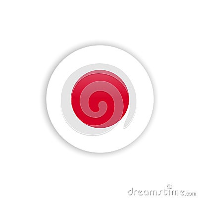 Button Japan Flag Vector Template Design Vector Illustration