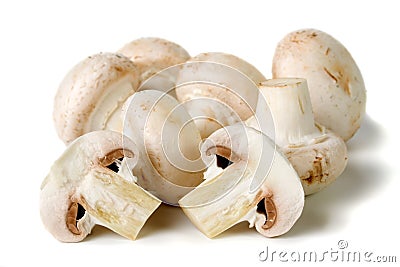 Button mushroom isolated on white Stock Photo