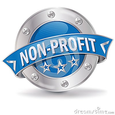 Button nonprofit Vector Illustration