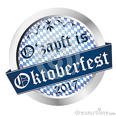 Button Oktoberfest 2017 Vector Illustration