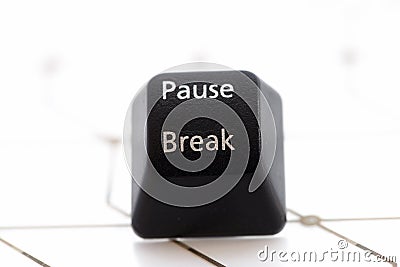 Button pause break Stock Photo