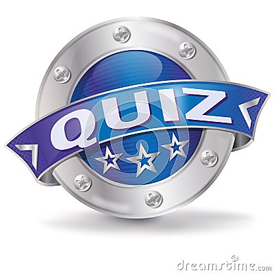 Button Quiz Vector Illustration