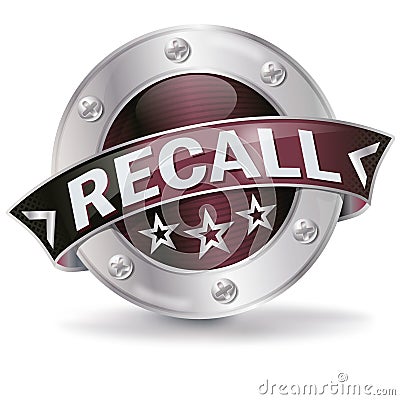 Button with recall Vector Illustration