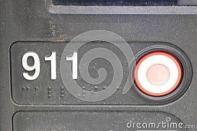 911 Button Stock Photo