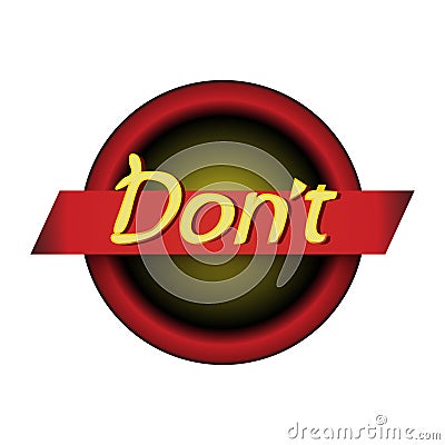 Button Retro UI, - Dont push. Stop Button Key, old computers, dont. Button. Do not press vector illustration vintage Vector Illustration