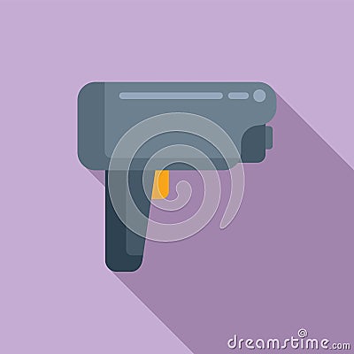 Button speed radar icon flat vector. Anti speed limit Stock Photo