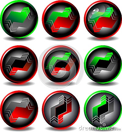 Button trading Vector Illustration