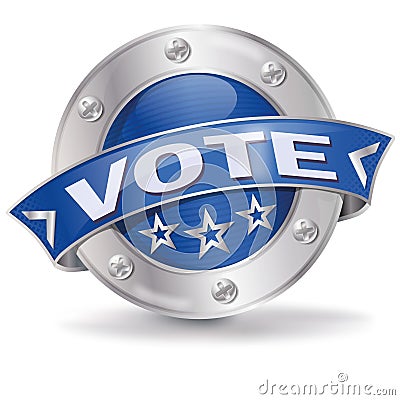Button with vote Vector Illustration