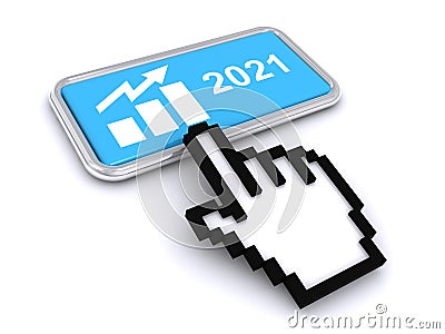 2021 button Stock Photo