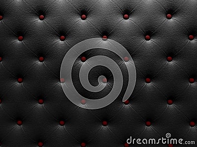 Buttoned on the red Texture. Stock Photo