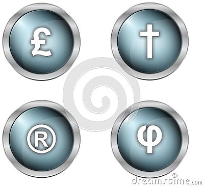 Buttons and symbols Stock Photo