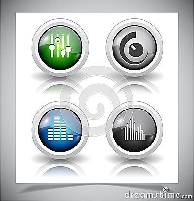 Buttons for web. Vector Illustration