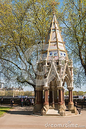 Buxton Memorial Fountain in Victoria Tower Garden, London Editorial Stock Photo