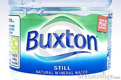 Buxton Still Natural Spring Water Editorial Stock Photo
