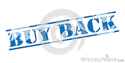 Buy back blue stamp Stock Photo