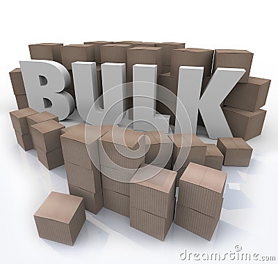 Buy in Bulk Word Many Boxes Product Volume Quantity Stock Photo