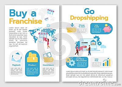 Buy franchise brochure template Vector Illustration