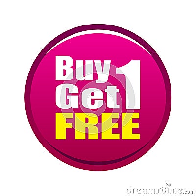 Buy 1 get 1 free Vector Illustration