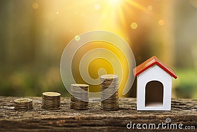 Buy house or selling for real estate property industry concept. Stock Photo