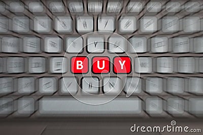 Buy on keyboard search key internet search Stock Photo