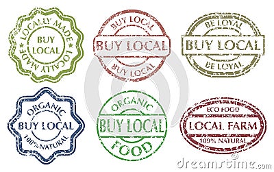 Buy local sign Vector Illustration