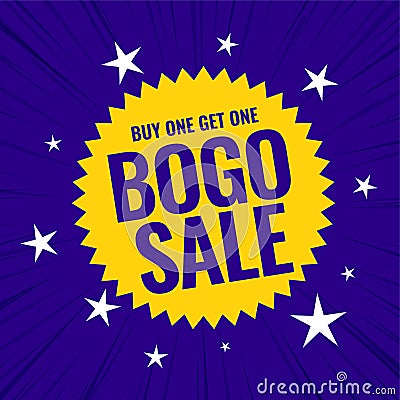 buy one get one bogo sale modern banner design Stock Photo