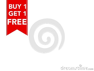 Buy one get one free promotional sale label for business Stock Photo