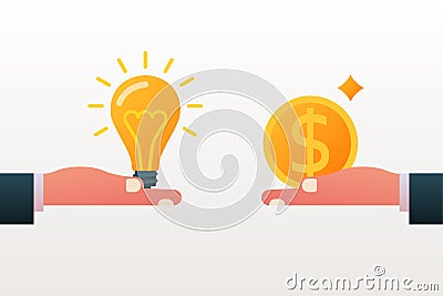 Buy and sell idea Vector Illustration