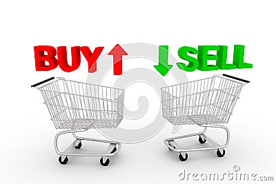 Buy sell Cartoon Illustration