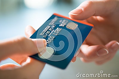 Buying with Credit Card Stock Photo