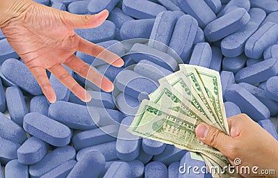 Buying drugs Stock Photo