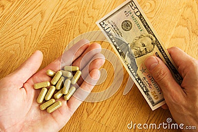 Buying drugs Stock Photo