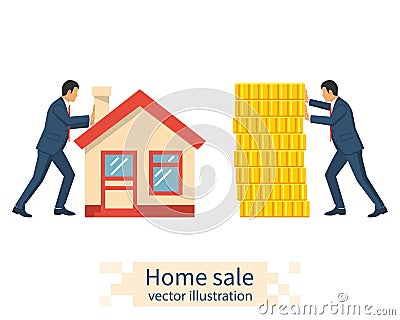 Buying house. vector Vector Illustration