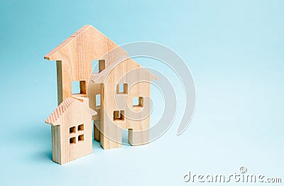 Buying and selling of real estate, construction. Apartments and apartments. City, settlement. Minimalism. for presentations. Stock Photo