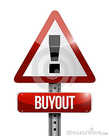 buyout warning sign illustration design Cartoon Illustration