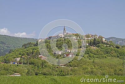 Buzet at Mirna in Istria Stock Photo