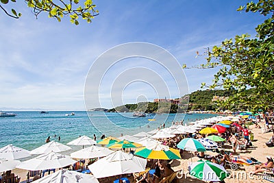 BUZIOS, RJ/BRAZIL - MARCH 12 2017. Joao Fernandes Beach Editorial Stock Photo