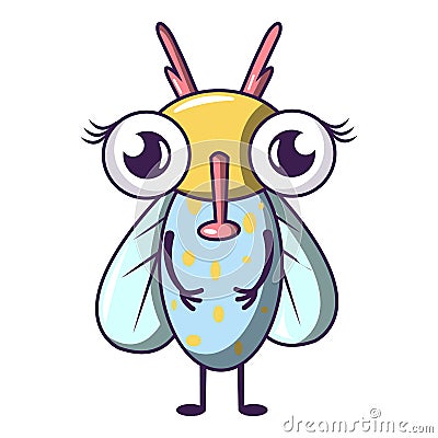 Buzz fly icon, cartoon style Vector Illustration