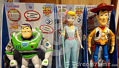 Buzz, Jessie and Woody in Toy Story Editorial Stock Photo