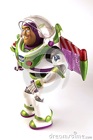 Buzz Lightyear is a character from the movie series Toy Story Editorial Stock Photo