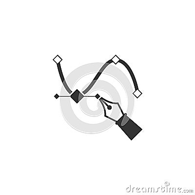 BW icon - Bezier Vector Illustration